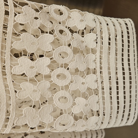 💕DIANE VON FURSTENBERG DVF💕 Tiana Lace Floral Skirt ~ White 2 NWT - Picture 14 of 16